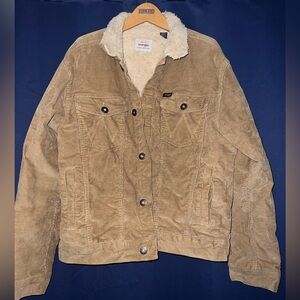 Wrangler Beige Sherpa-Lined Men’s Jacket